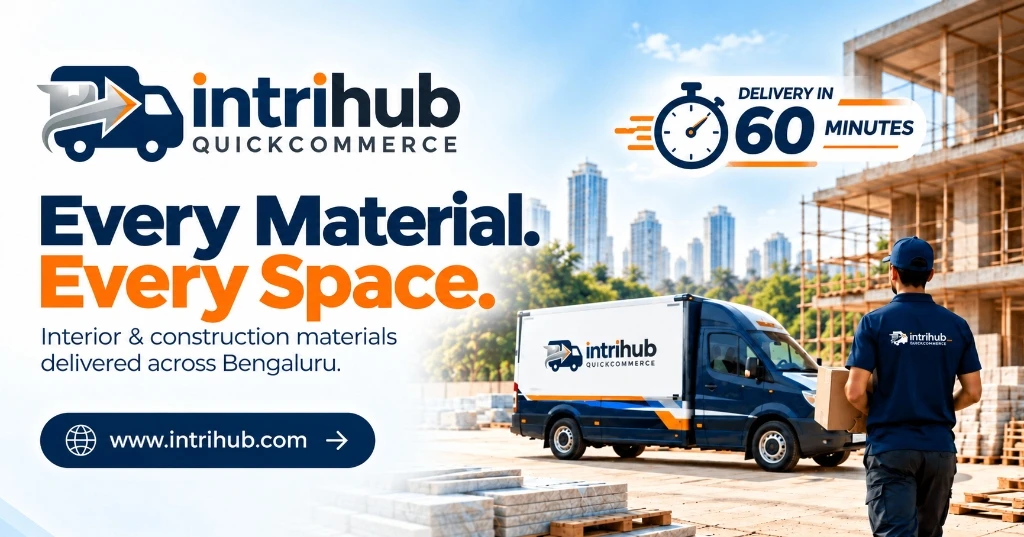 Intrihub: Buy Building Materials Online in Bangalore with 60-Minute Delivery (Tiles, Plywood, Electrical & More)